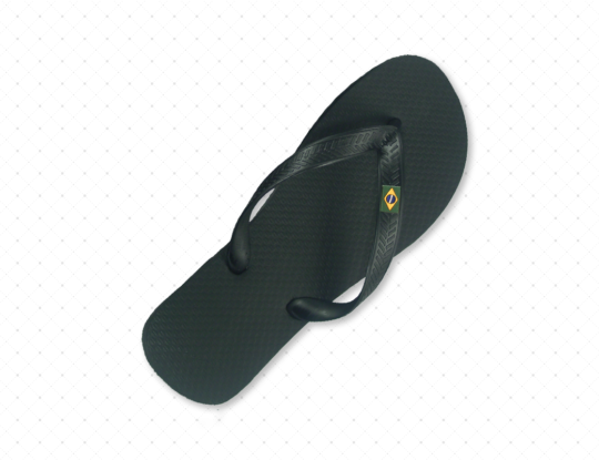 Black Unisex Flip-Flops