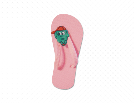 Pink Rubber Flip-Flops