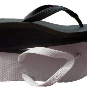 White high heel flip-flop
