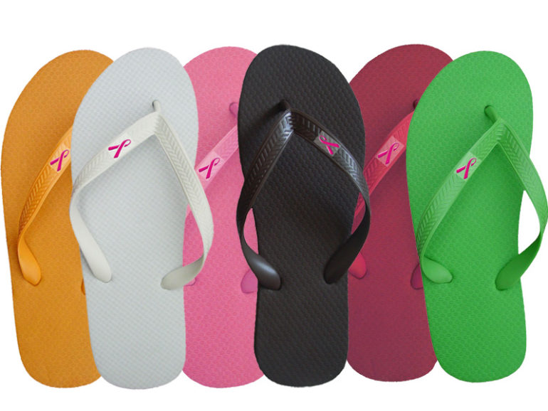 Pink Flip Flops | Pink Ribbon Cancer Awareness