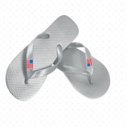 USA Flip-Flop Silver