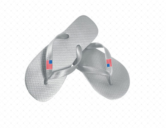 USA Flip-Flop Silver
